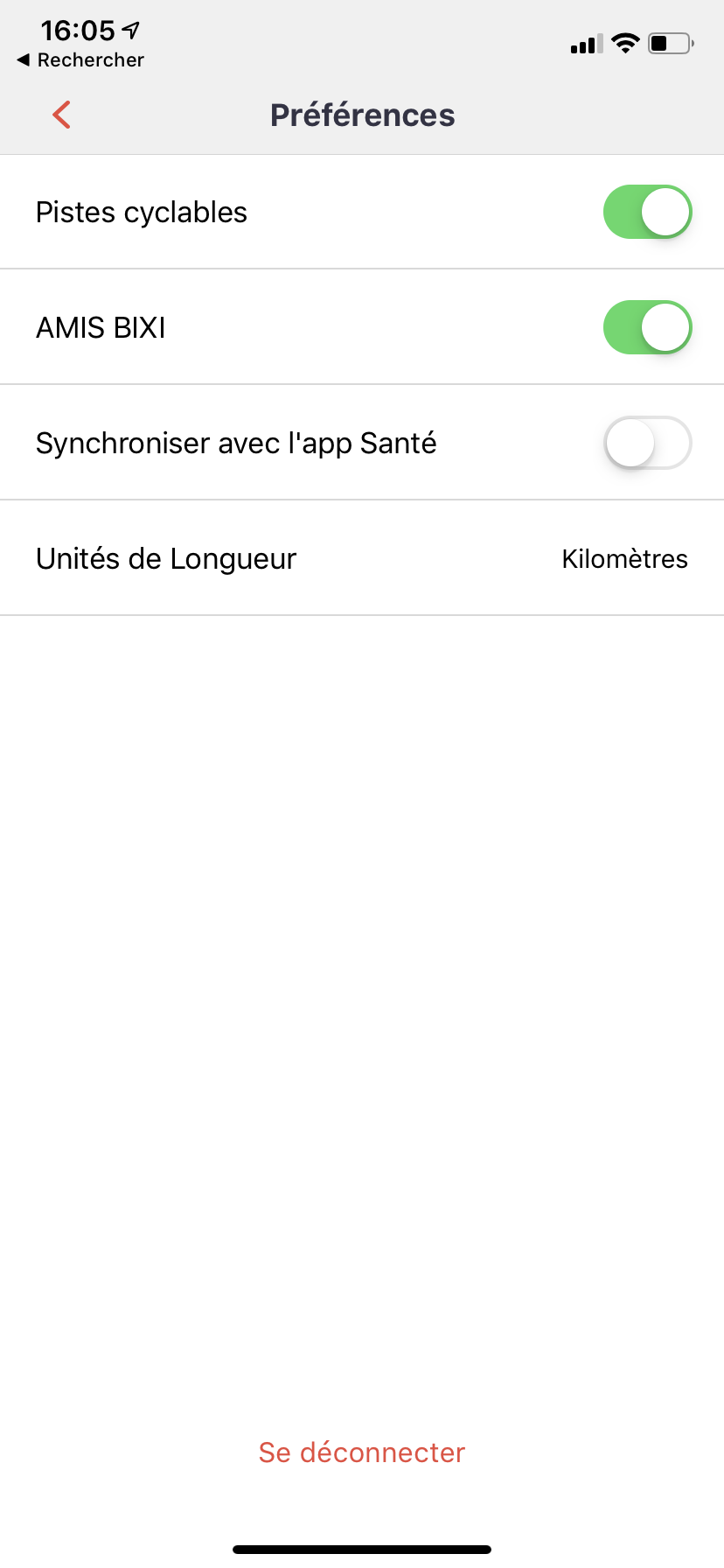 AMIS BIXI préférences